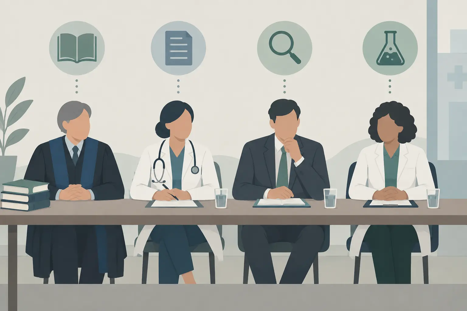 Illustration éditoriale comparant le TFE infirmier de formation initiale et le mémoire d'infirmier en pratique avancée de niveau master