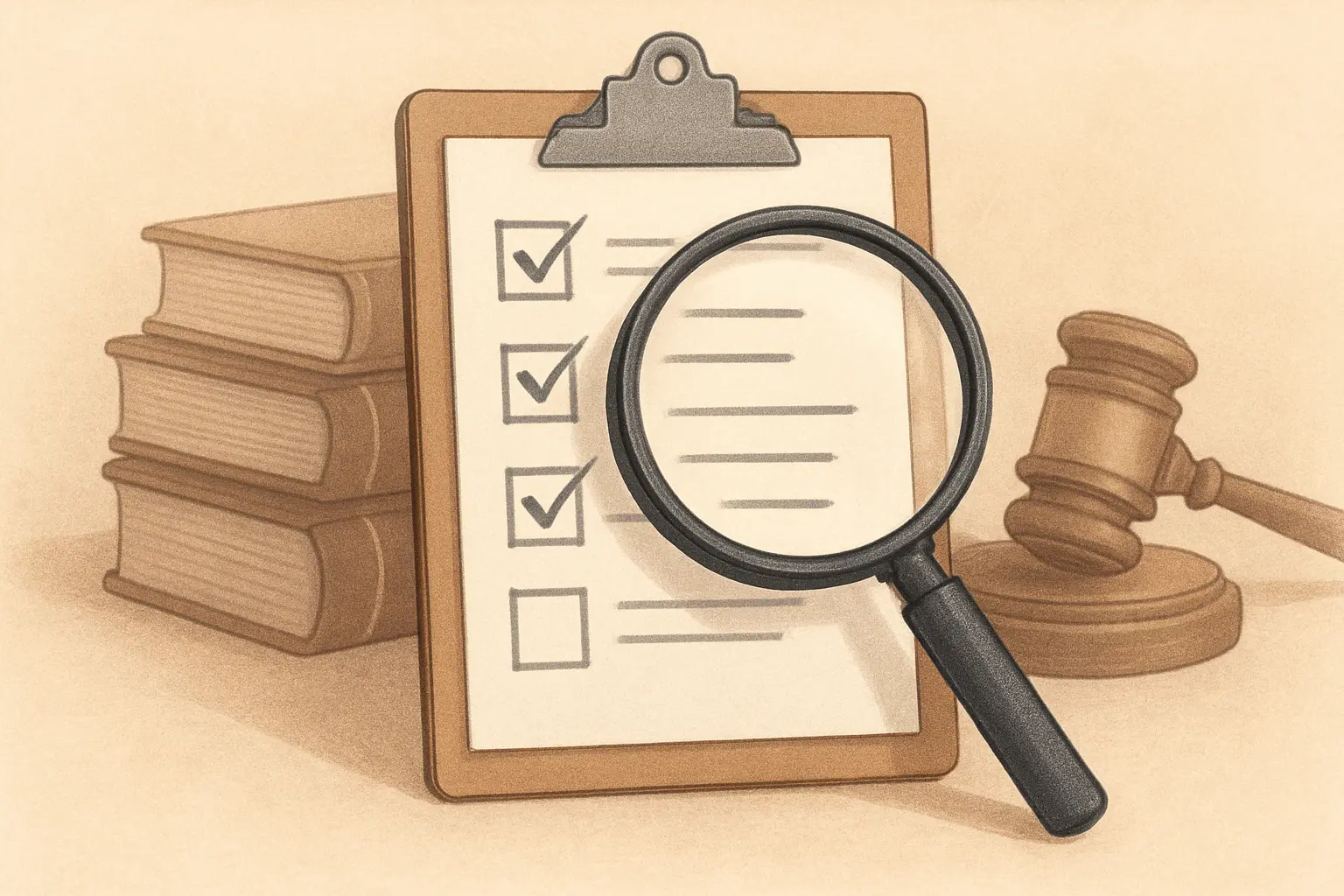 Checklist et loupe pour vérifier la faisabilité d'un sujet de mémoire de droit