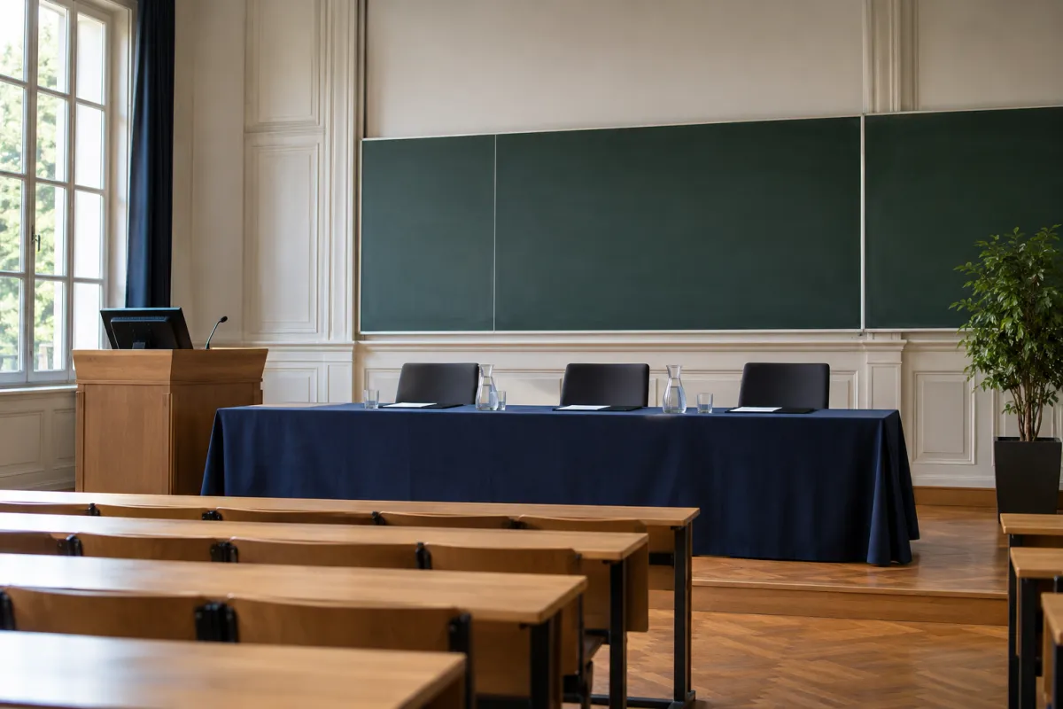 Soutenance d'un mémoire de master devant un jury universitaire