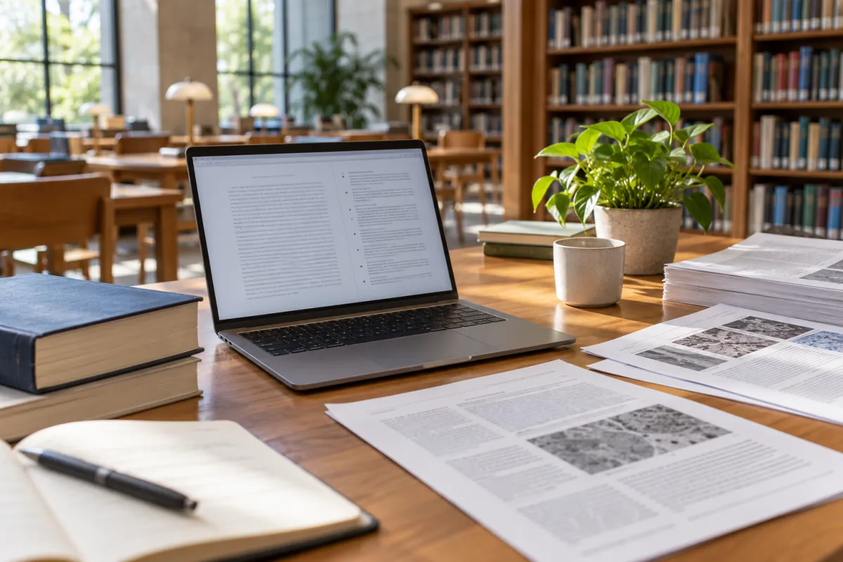 Étudiante négociant son sujet de mémoire avec son directeur dans un bureau universitaire