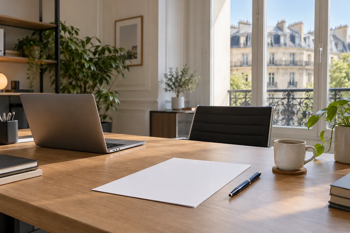 Étudiante en master signant sa convention de stage avec son tuteur en entreprise